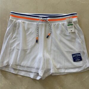 New Tommy Hilfiger Sport White Mesh Shorts. Large. $49.